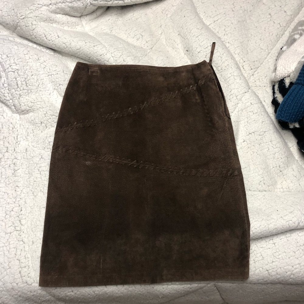 100% leather skirt